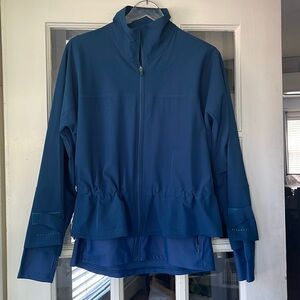 NWT Sweaty Betty fast lane running jacket blue size Med 8-10